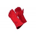 Guante soldador rojo
