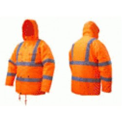 Parka impermeable fluor naranja